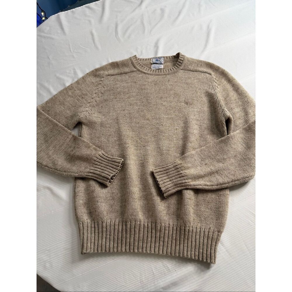 Izod Lacoste Men’s Vintage Acrylic Wool Beige Sweater Size Large